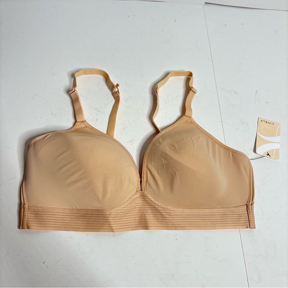 Lively wireless bra 38c toasted almond nwt